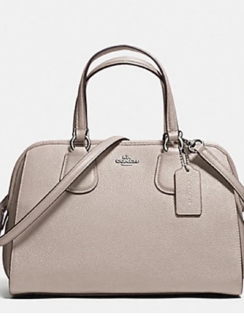 Coach NOLITA SATCHEL IN PEBBLE LEATHER Grey Birch